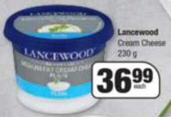 Spar Lancewood Cream Cheese 230g offer