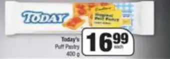 Spar Today Puff Pastry 400g offer