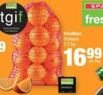 Spar Freshline Oranges 2.5kg offer