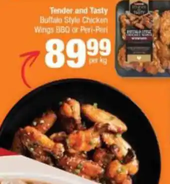 Spar Tender and Tasty Buffalo Style Chicken Wings BBQ or Peri-Peri offer