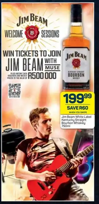 Pick n Pay Liquor Jim Beam White Label Kentucky Straight Bourbon Whiskey 750 ml offer