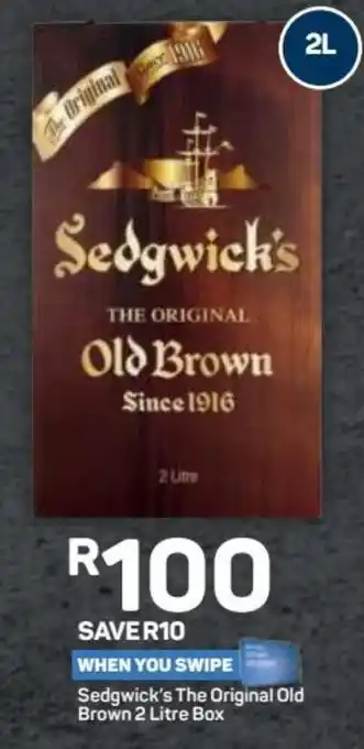 Pick n Pay Liquor Sedgwick's The Original Old Brown 2 Litre Box offer