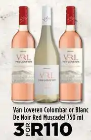 Food Lover's Market Van Loveren Colombar Or Blanc De Noir Red Muscadel-For 3 x 750ml offer