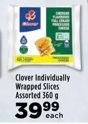 Food Lover's Market Clover Individually Wrapped Slices Assorted-360g Each offer