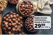 Food Lover's Market Nuggles Chocolate Coated Hazelnuts, Almonds Or Brazil Nuts-Per 100g offer