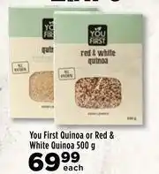 Food Lover's Market You First Quinoa Or Red & White Quinoa-500g Each offer