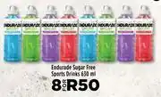 Food Lover's Market Endurade Sugar Free Sports Drink-For 8 x 630ml offer
