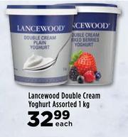 Food Lover's Market Lancewood Double Cream Yoghurt Assorted-1kg Each offer