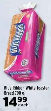 Blue Ribbon White Toaster Bread-700g Each