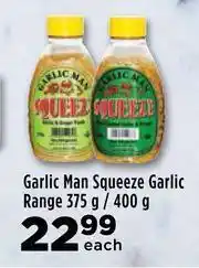 Food Lover's Market Garlic Man Squeeze Garlic Range-375g/ 400g Each offer