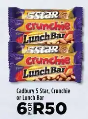 Food Lover's Market Cadbury 5 Star, Crunchie Or Lunch Bar-For 6 offer