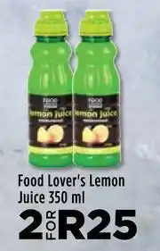 Food Lover's Market Food Lover's Lemon Juice-For 2 x 350ml offer