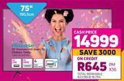 Game Hisense 75" Premium UHD Smart TV 75A6GS 75A6G offer