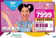 Game Hisense 58" Premium UHD Smart TV offer