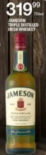 Shoprite Liquor Jameson Triple Distilled Irish Whiskey 750 ml offer