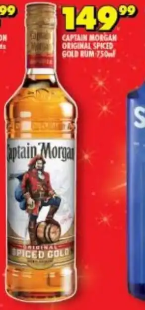 Shoprite Liquor Captain Morgan Original Spiced Gold Rum 750 ml offer
