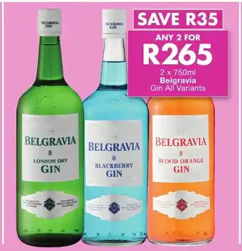 President Liquor Belgravia Gin All Variants 2 x 750 ml offer