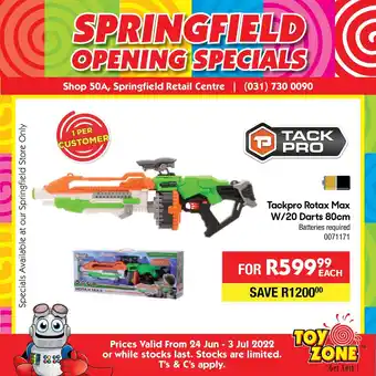 Tackpro Rotax Max W/20 Darts 80cm Batteries Required 0071171