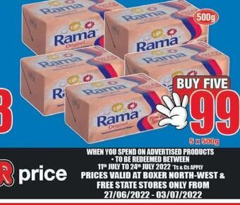 Boxer Rama spreads 5 offer