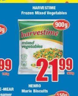 Boxer Harvestime frozen vegetables offer