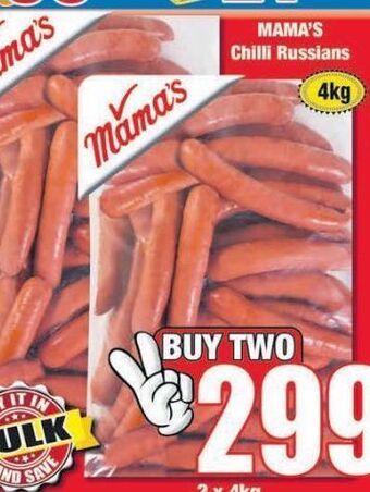 Boxer Mama's chilli russians 2 offer