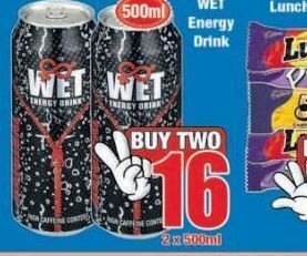 Boxer Wet energy drink 2 offer