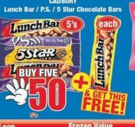 Boxer Cadbury chocolate 5 offer