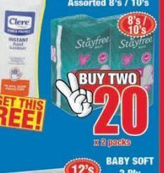 Boxer Stayfree sanitary pads 2 offer