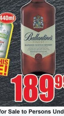 Boxer Ballantine's whiskey offer