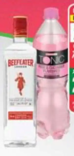 Spar Tops Beefeater London Dry Gin 750 ml and SPAR Tonic 1L offer