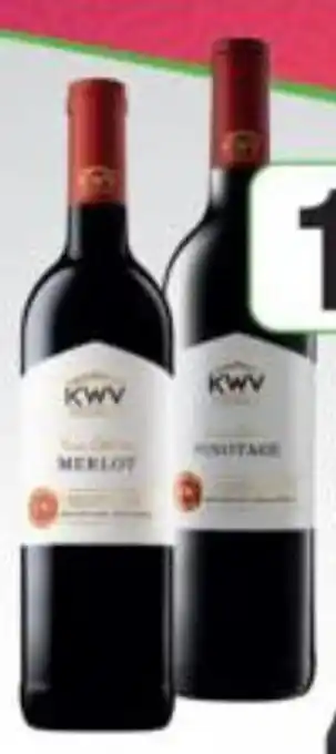 Spar Tops KWV Classic Cabernet Sauvignon, Merlot, Petit Verdot, Pinotage or Shiraz 750 ml offer