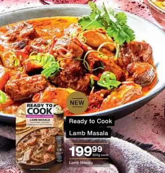 Checkers Ready to Cook Lamb Masala 800g each offer