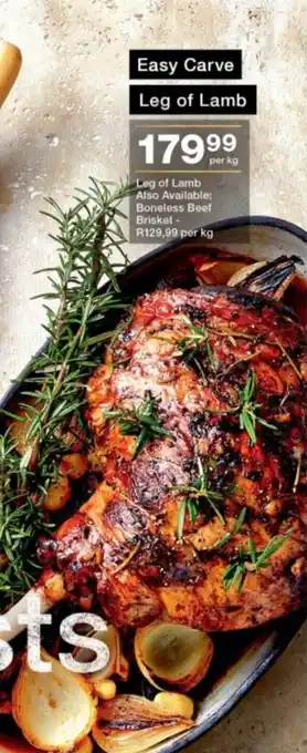 Checkers Easy Carve Leg of Lamb per kg offer