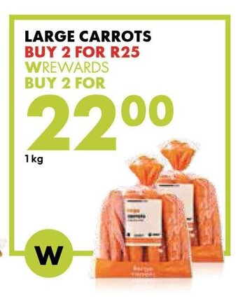 Woolworths Large Carrots 1kg offer