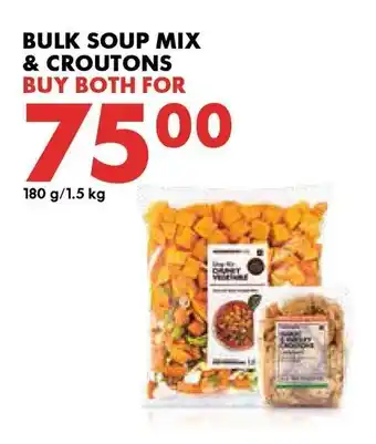 Woolworths Bulk Soup Mix & Croutons 180g/1.5kg offer