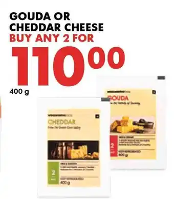 Woolworths Gouda or Cheddar Cheese 400g offer