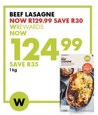 Woolworths Beef Lasagne 1kg offer