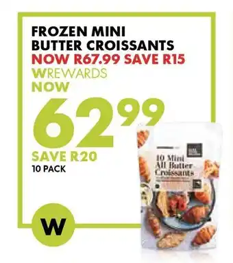 Woolworths Frozen Mini Butter Croissants 10 Pack offer