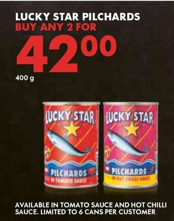 Woolworths Lucky Star Pilchards 400g offer
