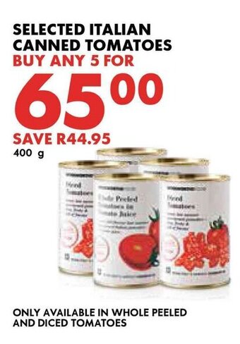 Woolworths Selected Italian Canned Tomatoes 400g offer
