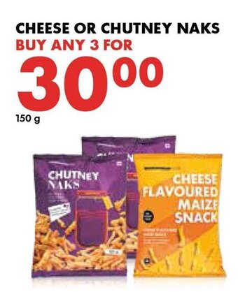 Woolworths Cheese or Chutney Naks 150g offer