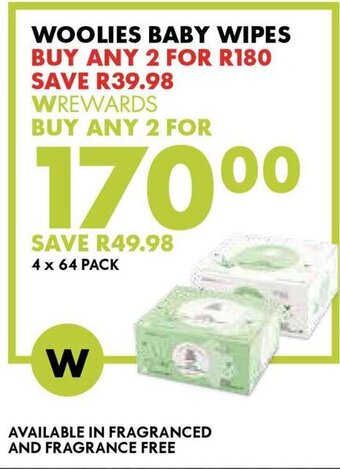 Woolworths Woolies Baby Wipes offer