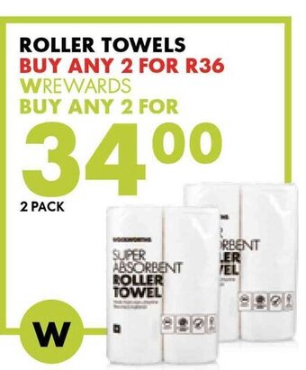 Woolworths Roller Towels 2 Pack offer