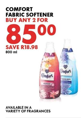 Woolworths Comfort Fabric Softener 800 ml offer