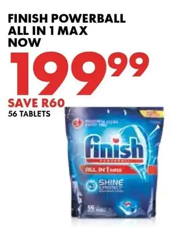 Woolworths Finish Powerball All in 1 Max 56 Tablets offer