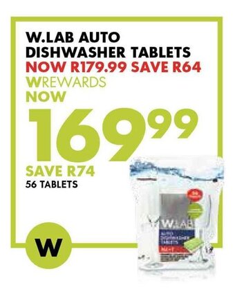 Woolworths W.LAB Auto Dishwasher Tablets 56 Tablets offer
