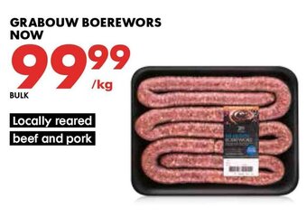 Woolworths Grabouw Boerewors offer