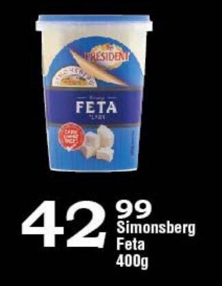 Simonsberg Feta 400g offer at Oxford Freshmarket