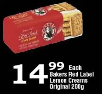 Oxford Freshmarket Bakers Red Label Lemon Creams Original 200g offer