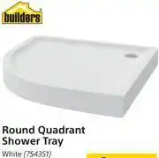 Builders Warehouse Builders Round Quadrant Shower Tray (White) 754351 offer